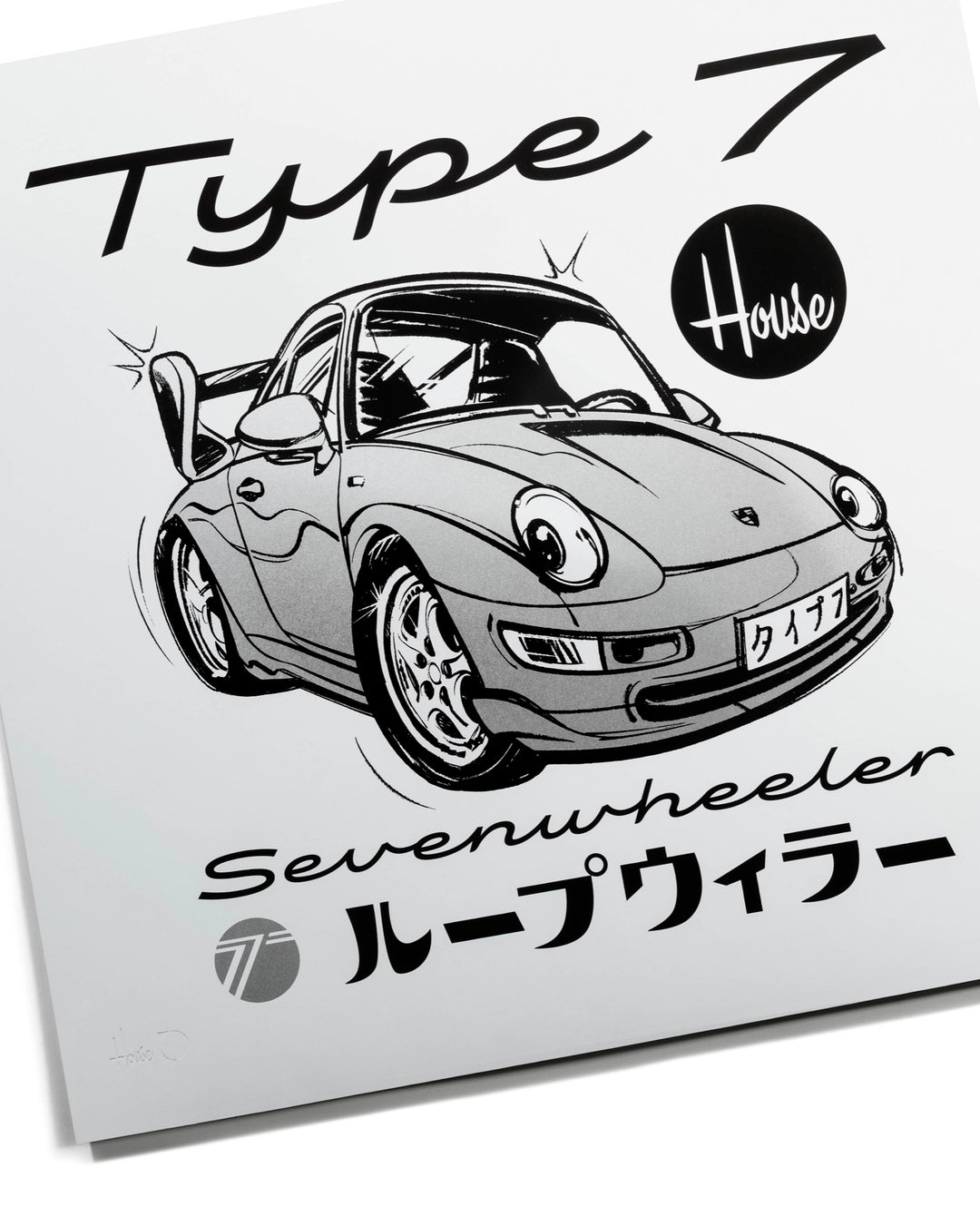 Sevenwheeler Art Print Polar Silver