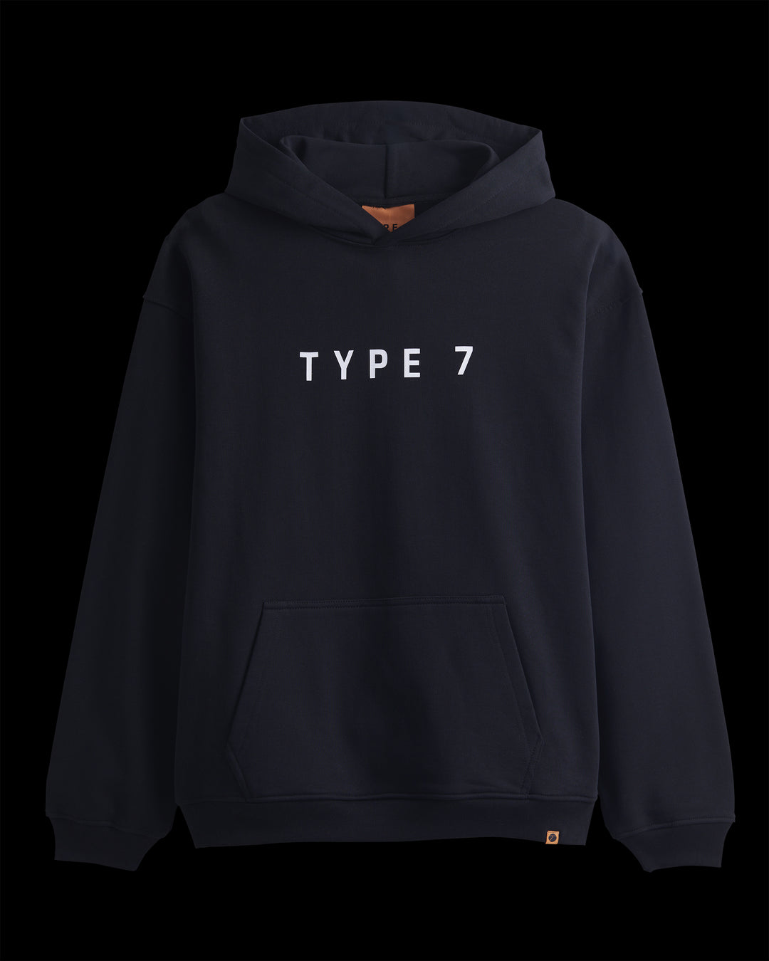 Text Logo Hooded Sweatshirt in Black