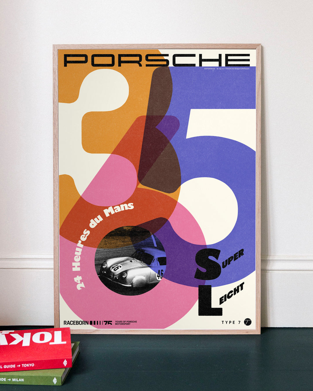 75 Years of Porsche Motorsport: 356 SL Le Mans Poster
