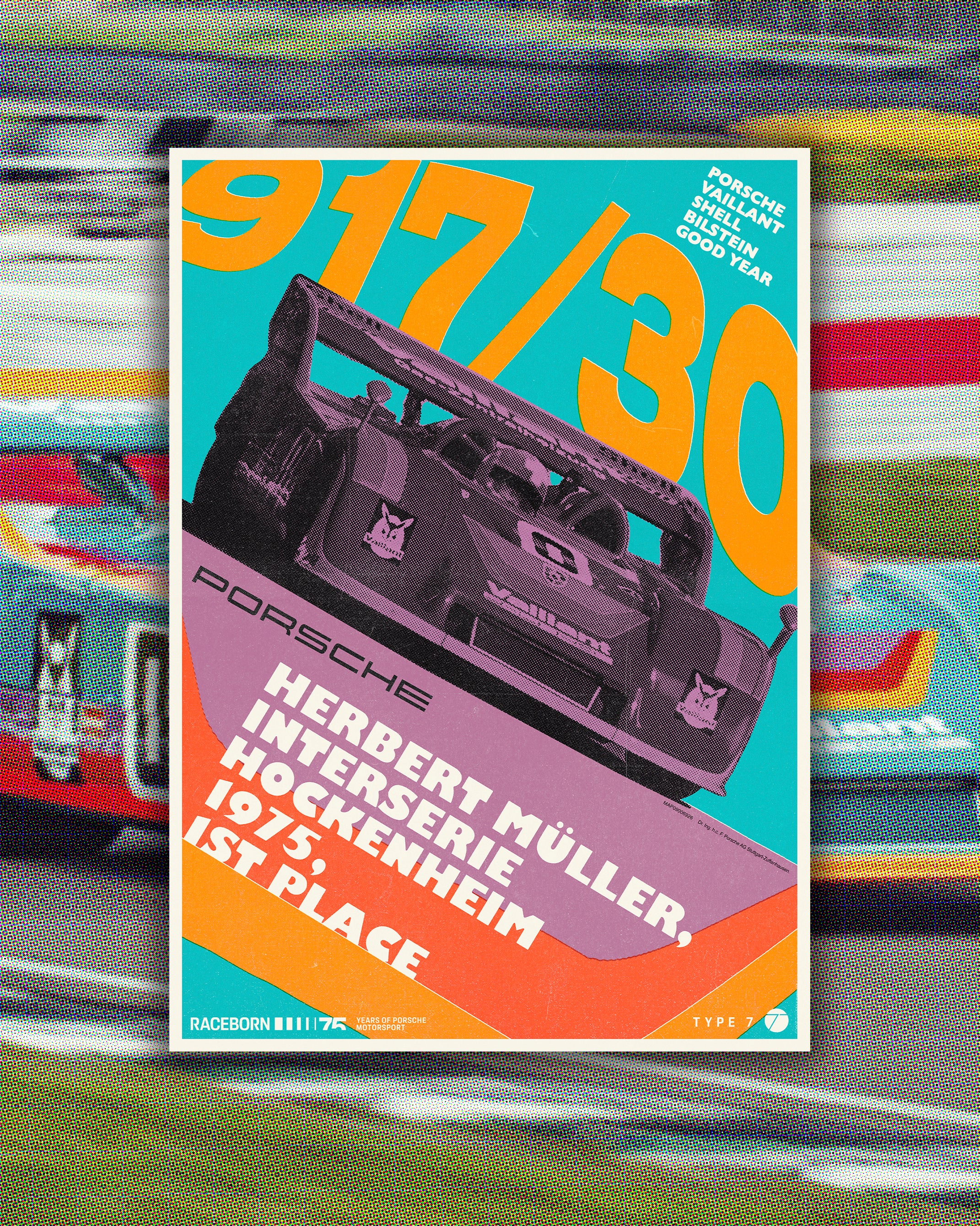 75 Years of Porsche Motorsport: 917/30 Hockenheim Poster