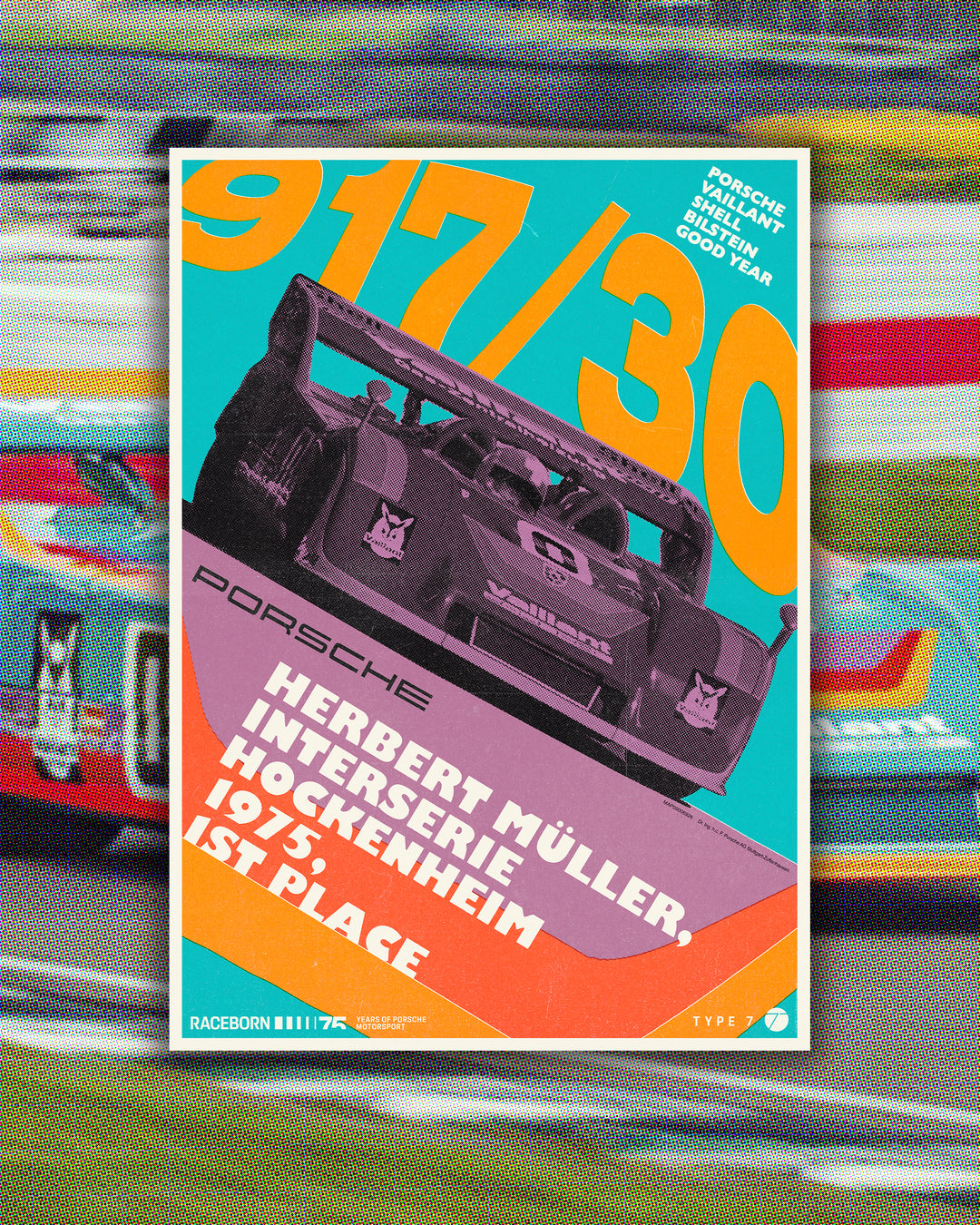 75 Years of Porsche Motorsport: 917/30 Hockenheim Poster