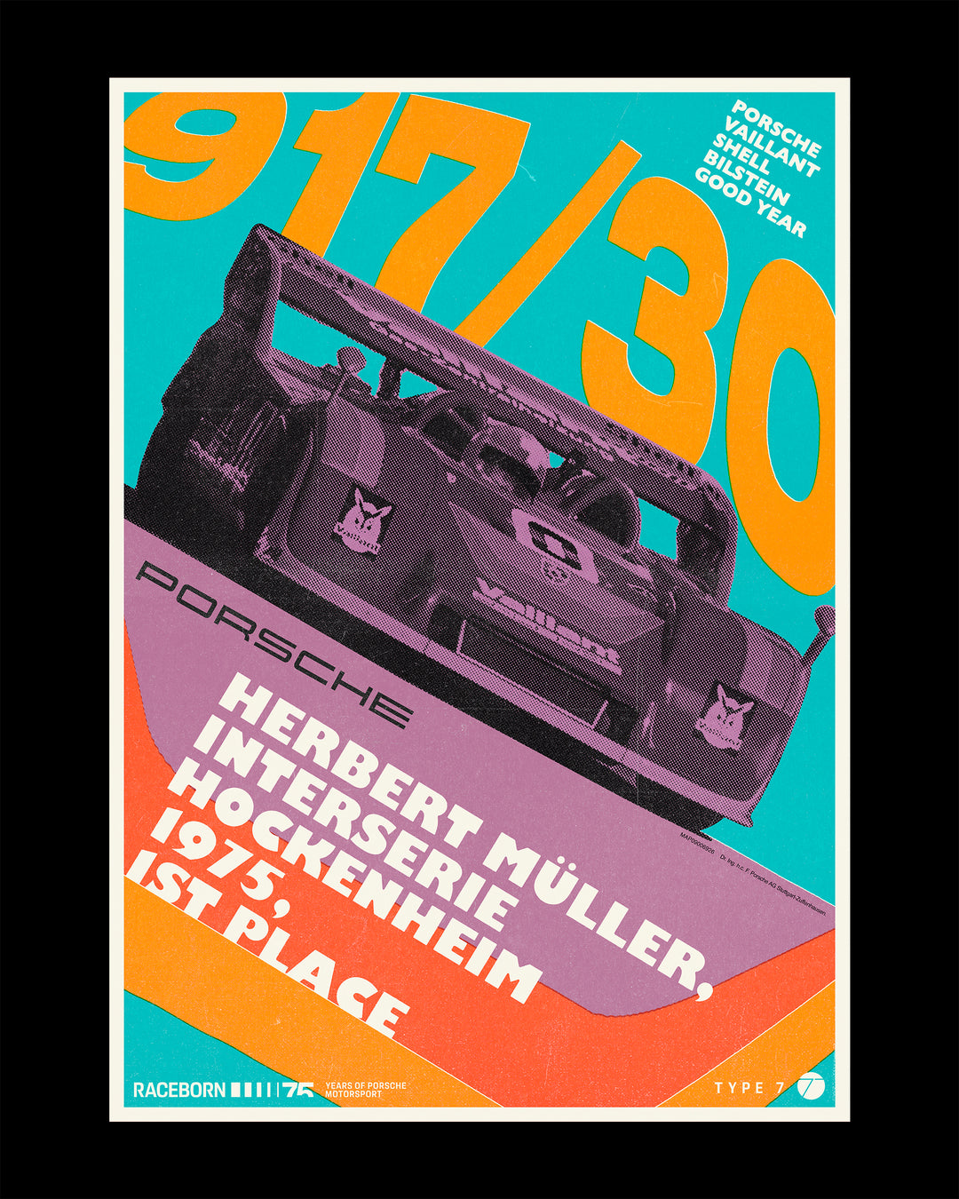 75 Years of Porsche Motorsport Poster - Full Collection