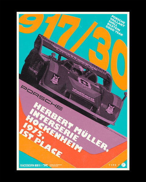 75 Years of Porsche Motorsport: 917/30 Hockenheim Poster