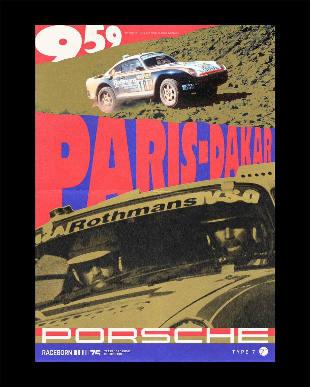 75 Years of Porsche Motorsport: 959 Paris-Dakar Poster