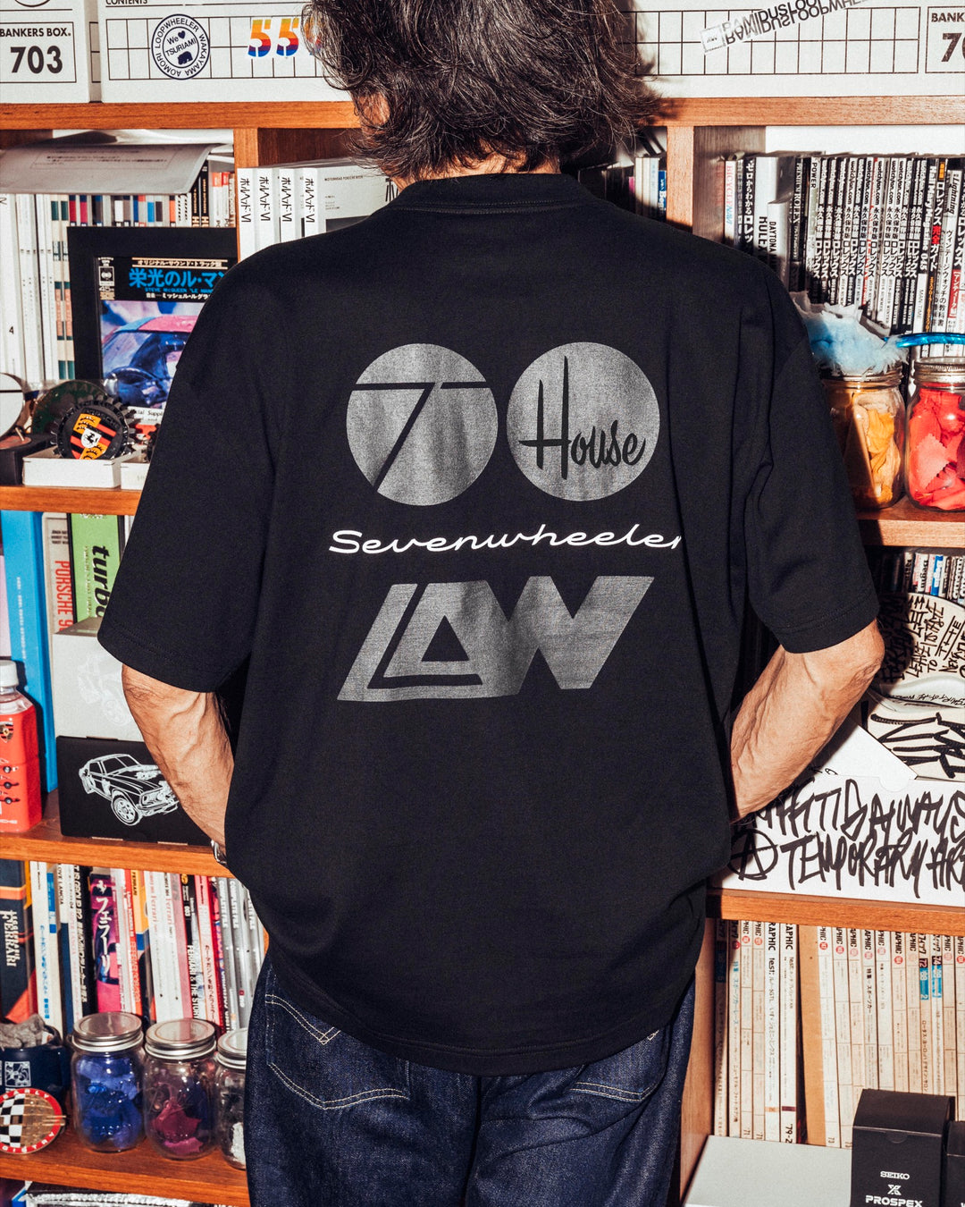 Sevenwheeler Badge Crest T-Shirt Black