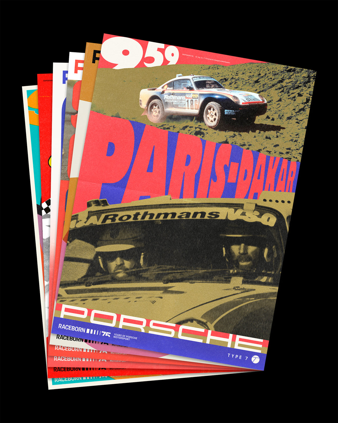 75 Years of Porsche Motorsport Poster - Full Collection